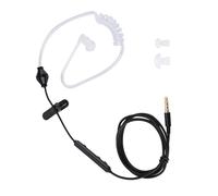 Akozon In Ear Headsets With Air Tube Security Eiece Phone For Ios And White (black line white tube)