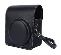 Akozon Instant Camera Protective Case PU Leather Mini Camera Case Bag with Adjustable Shoulder Strap for Instax Mini 40 Camera Mini Slim Skin Protective Digital Camera Case Cover(Black)