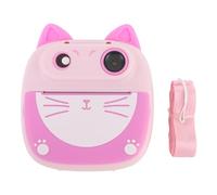 Akozon Instant Print Camera 20MP HD Dual Lens Selfie 4x Zoom 2 Inch Screen Compact Travel Camera with 3 Rolls Print Paper for Boys Girls (Pink)