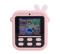 Akozon Instant Print Camera HD Double Lens 24 Inch Display Screen 16x Digital Zoom Selfie Camera with Filters Game Music (Pink Rabbit)