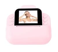 Akozon Instant Print Camera with 2.4 Inch Screen, 1080P Time Lapse, Thermal Printing, Multiple Filters, Portable Travel Camera Toy for Students (Pink)