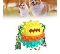 Akozon Interactive Dog Chew Ball Toy - Squeaky Treat Dispensing TPR Ball for Dogs | Engaging Pet Game Tool for Teething & Playtime (Lake Blue (WOOF: Approx. 101.6cm / 40in))