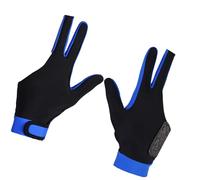 Akozon Interchangeable Billiard Glove Left Right Hand Anti-Skid Breathable 3 Finger Super Elastic Sports Glove for Stable Bridge & Shots (L)