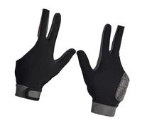 Akozon Interchangeable Billiard Glove Left Right Hand Anti-Skid Breathable 3 Finger Super Elastic Sports Glove for Stable Bridge & Shots (M)