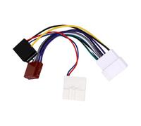 Akozon ISO Standard Aftermarket Stereo Conversion Wiring Harness, Plug & Play No Splice Vehicle Audio Retrofit Cable With Function Labeled Wires