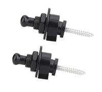Akozon Item Title 2Pcs Metal Guitar Strap Locks Anti S for Electric Guitars Blackkey Words Lock Accessories Black Locksfeatures Effortless Installation Designed E (Black)