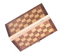Akozon Item Title 3 In 1 Portable Wooden Chess Set Folding Board For Family And Party Activities 34X34Cm Key Words Game Travel Gamefeatures For Craftsmanship Made From (29 * 29cm)