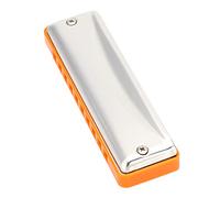 Akozon Item Title Kongsheng Benders H 10 Hole Blues Harmonica In C Major 20 Tone Beginner Mouth Organ Orange Key Words Professional Musical Instrument Portable Music (Orange)