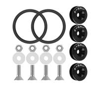 Akozon JDM Fasteners Kit High Strength Anodic Oxidation Surface Car Bumper Trunk (Black)