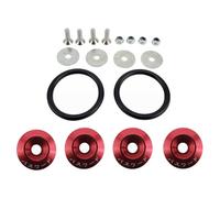 Akozon JDM Fasteners Kit High Strength Anodic Oxidation Surface Car Bumper Trunk (Red)