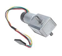 Akozon JGY?370 DC Gear Motor with Encoder, 24V Biaxial 14mm Output Shaft, Adjustable Speed, Reverse Function, Ideal for Industrial Drive Systems (10RPM)
