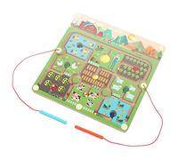 Akozon Kid Magnetic Wooden E Onal Maze Toy - Brain Training Board Game for Children Aged 3-6 - Interactive Fun with Magnetic Pens