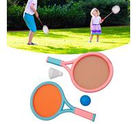 Akozon Kids Badminton Racket Set with 2 Balls Lightweight Blue | Elastic Frame, Non-Slip Grip, Indoor Outdoor Training,Plastic Shuttlecocks, Beginner Friendly Sports Gear