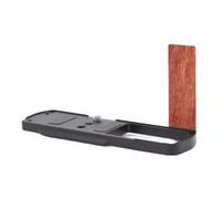 Akozon L Shape Grip For S9 Camera Wood Aluminum Alloy Handgrip with QR Plate 1/4 Inch Screw Hole (Black)
