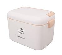 Akozon Large Storage Box Organizer with Removable Tray - Family Emergency Case for Travel, Camping & Home Use (Type B)