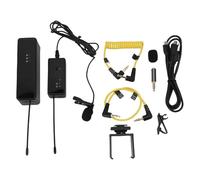 Akozon Lavalier Microphone Smart Noise Reduction Portable Lapel Mic for Outdoor Interviews Camera Video Recording