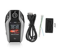 Akozon LCD Smart Key, Universal LCD Touch Screen Smart Key Remote Keyless Entry Remote For All Start Stop Engine Button Models (Silver)