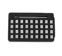 Akozon Leather Stamping, 36Pcs Steel Letter Number Leather Stamper Punch Alphabet Metal Leather Punching Tool for DIY Leather Craft Printing(3mm)