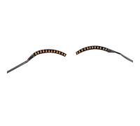 Akozon LED False Eyelashes Light - Lightweight Luminous Makeup Strip Lashes for Halloween, Parties, Nightclubs & More (Orange)