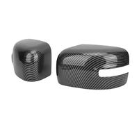 Akozon Left Right Side Mirror Cap Cover Carbon Fiber Style Rear View Mirror Outside Housing Replacement for Renegade 2015-2024
