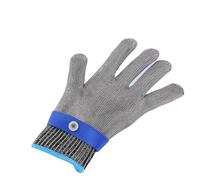 Akozon Level 5 Chainsaw Glove Chainmail Glove Barbed Wire Gloves Anti Needle and Glass Gloves, ZVRDQ8WMTO, for Kitchen Butchers Meat Cutting Outdoor Work Protective Hand