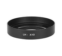 Akozon LHX10 Beautiful Hollow Metal Lens Hood for Fuji /X20/X30 Protector Side Light Influence Black Silver (Black)