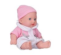 Akozon Lifelike 8-Inch Baby Doll Full Body Newborn Baby Doll Simulation for Imaginative Play - Realistic Features & Soft Body (Q8G-008 Pink wrinkled clothes)