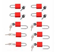 Akozon Lockout Tagout Station with Loto Devices, 10 Sets Lockout Tagout Lock Red Aluminum Lock Out Tag Out Safety Padlock with 20 Keys