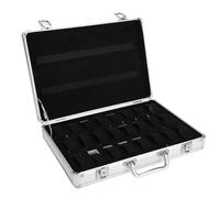 Akozon Luxury Watch Storage - 24 Grids Aluminum Alloy Suitcase Watch Display Storage Watches Organized - Jewelry & Accessories