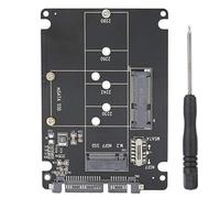 Akozon M.2 NGFF to SATA Converter, NGFF MSATA 3.0 Adapter SSD Reader Convert MSATA or Drive With ScrewdriverM.2 MSATA Board Computer Equipment