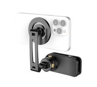 Akozon Magnetic Backpack Strap Mount Sports Camera Phone Holder for Phone, Adjustable Angle, Stable Secure Black ABS Material (Type2)