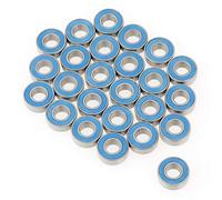 Akozon Metal Seal Bearings - 5x11x4mm MR115-2RS, 25pcs Rubber Sealed Ball Bearings