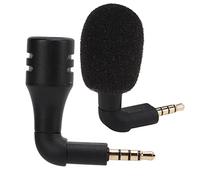 Akozon Mini Omni Directional Condenser Flexible Microphone, 3.5mm Jack Adjustable 360° Surround Radio Portable Audio Mic for Smartphone