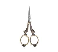 Akozon Mini Vintage Antique Stainless Steel Sewing Scissors Classical Cutting Embroidery Crafts Tool DIY(Eight-Character Cut Bronze)