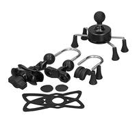 Akozon Mobile Phone Holder X-Grip Handlebar Modification Universal with 13 Accessories Phone Handlebar Mount Phone Handlebar Support for IOS 7/8/SE/X/Xs/Xr (Black)