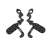 Akozon Motorcycle Adjustable Highway Footpeg with Flip Out Heel Rest for Engine Guard Rods