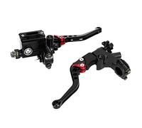 Akozon Motorcycle Clutch Brake Lever, Universal 7/8in Hydraulic Adjustable Brake Upper Pump Clutch Levers Handle Assembly Motorcycle Handlebar Accessories(Black)