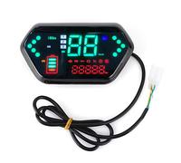Akozon Motorcycle Gauge, 60V Universal Motorcycle Speedometer Digital LCD Display Odometer for Electric Motorcycle Tachometer
