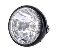 Akozon Motorcycle Headlight,7" 12V Universal Motorcycle Headlight H4 35W Round Motorcycle Yellow LED Headlight With Black Bracket For Headlight Replacement