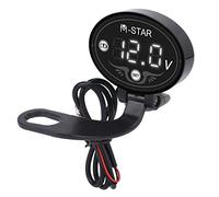 Akozon Motorcycle LED Voltmeter Digital 9-24V Smart High Accuracy ABS Battery Monitor for Safety Driving