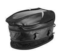 Akozon Motorcycle Tail Saddle Bag 18.5L Rear Storage Pack for Luggage, Expandable Bottom, Ox Fabric, Fits Bike Riding Gear & Daily Essentials
