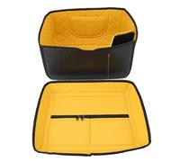 Akozon Motorcycle Top Box Liner High-Grade PU Leather 45L Tail Case Inner Padding for Universal Motorcycle Aluminum Alloy Top Case Trunk Storage (Yellow)
