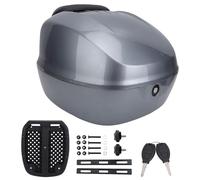 Akozon Motorcycle Top Case 33L Luggage Box with Lock Universal Scooter Tail Box Retro Style