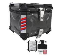 Akozon Motorcycle Top Case Aluminum Alloy Quick Release Trunk Box for Helmet Luggage 36L