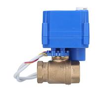 Akozon Motorized Brass Ball Valve DN15 with Switch Indication, 12V Electric Pipeline Valve for Water Treatment, Fast Opening and Closing, IP67 Protection
