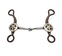 Akozon Mouth Bit Carved Antique Bronze Rustproof Stainless Steel Snaffle Bit