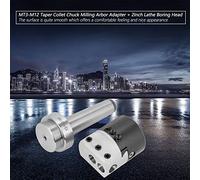 Akozon MT3-M12 Taper Collet Chuck Milling Arbor Adapter - Precision Tool Holder for CNC and Boring Machines