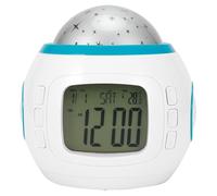 Akozon Multi-Functional LED Star Projector Alarm Clock with Soothing Music - Battery Not Included - for Kids and Adults