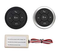 Akozon Multifunction Steering Wheel Control Background Light 7 Key Customize for Car SUV Truck ABS+PC Black (2)