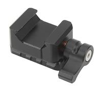 Akozon NATO Rail Clamp, Aluminum Alloy Quick Release Lock Clamp with 1/4 Inch 3/8 Inch Thread for Locating Hole Cold Shoe Mount Camera Cage Expansion